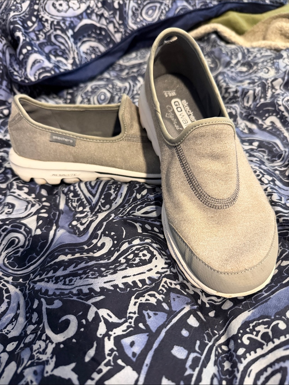Skechers GOwalk Slip-On Sneakers in Gray